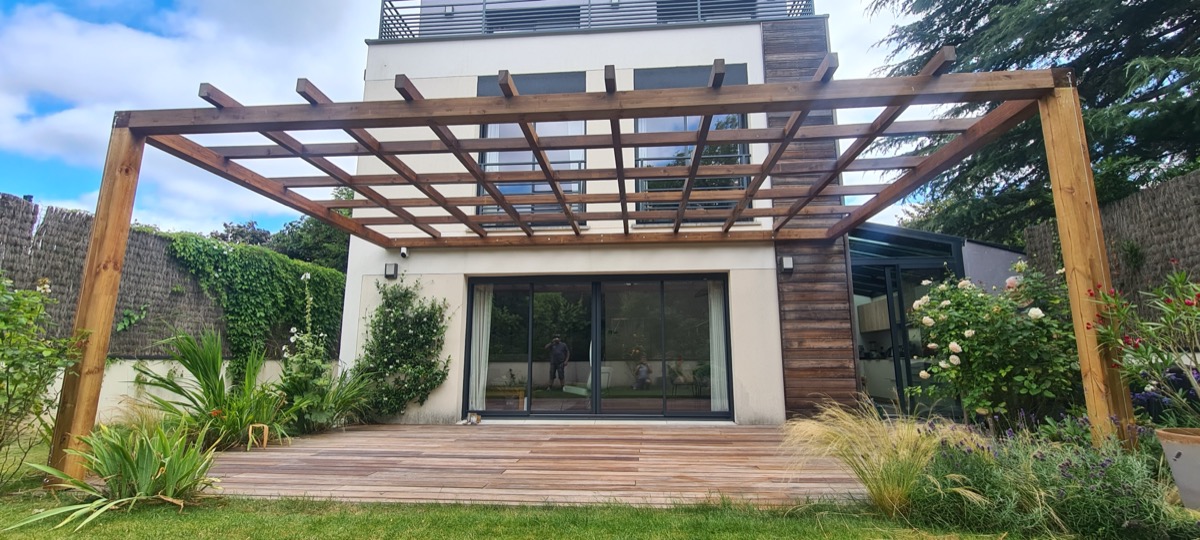Pose de pergola