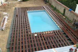 Terrasse kebony : plage de piscine