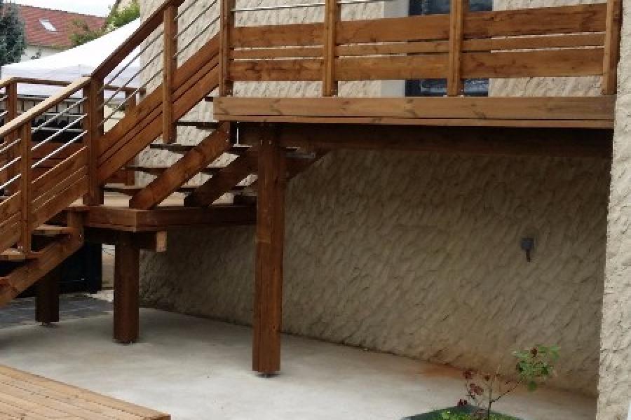 terrasse bois sur structure autoportante
